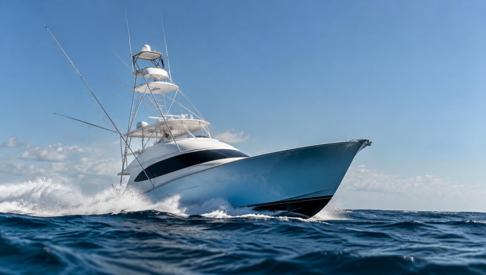 Sportfish convertible underway offshore